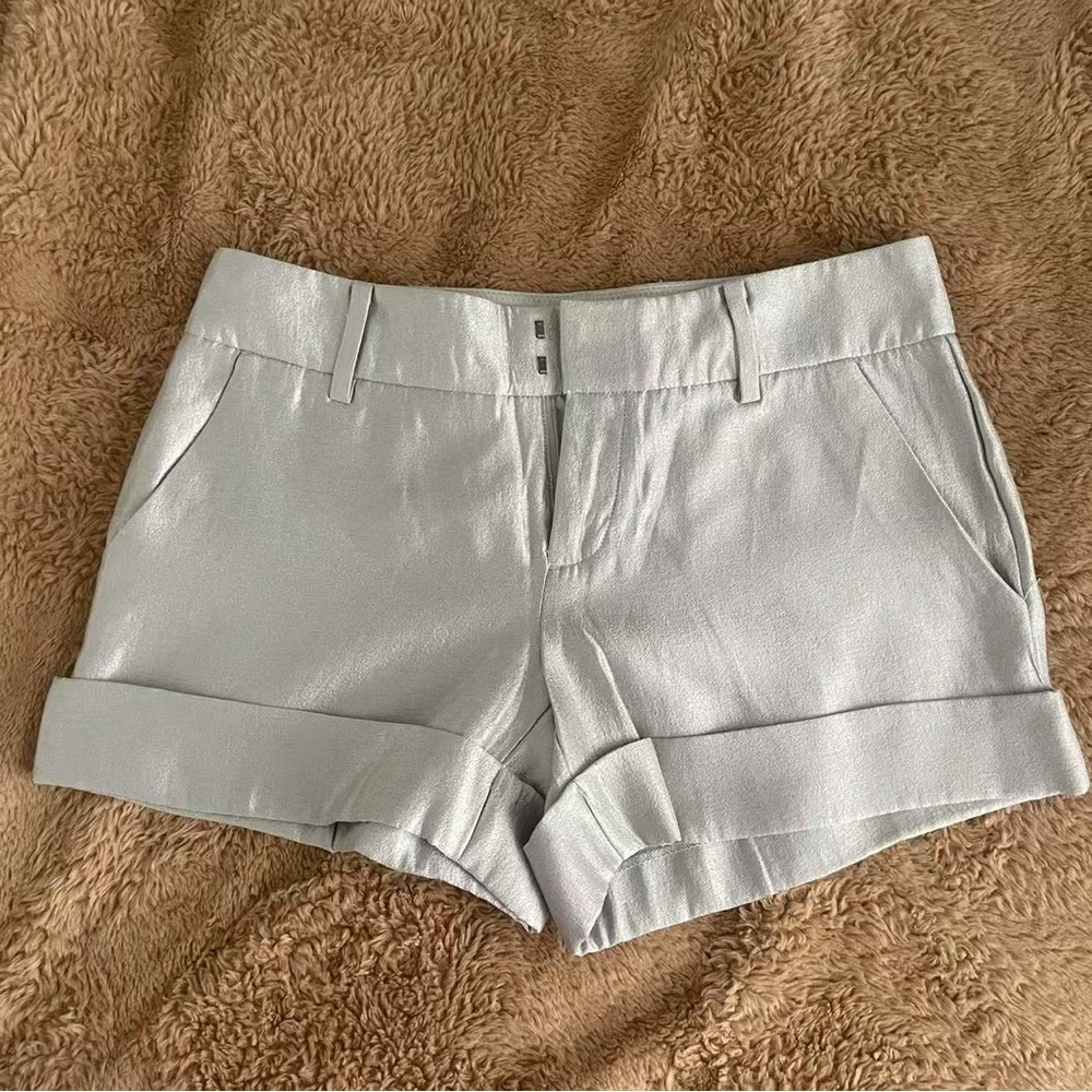 Club Monaco Women's Shimmering Silver Shorts